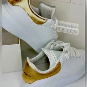 White and gold Alexander McQeens size 11.5